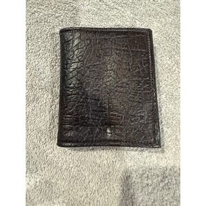 Bluefield‎ Casket Company Men's Leather Pebbled Bi Fold Wallet Brown
